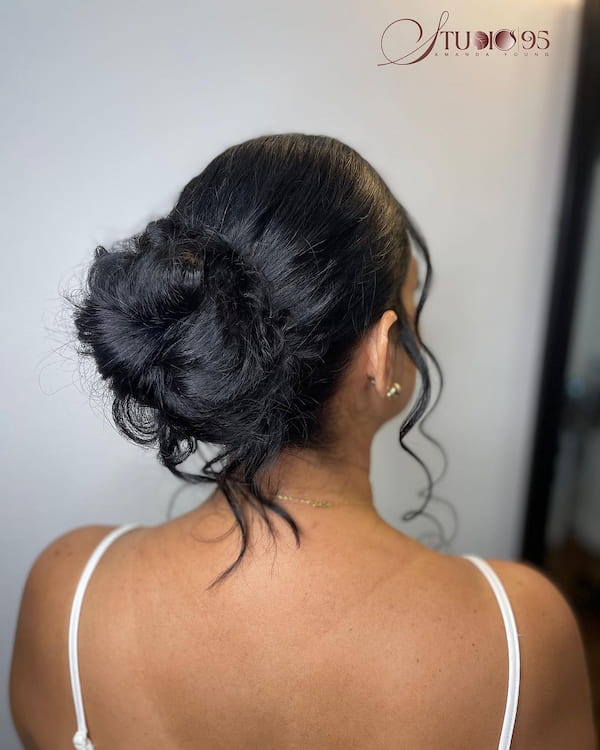 Fun Bun with Dropping Frontal Strands