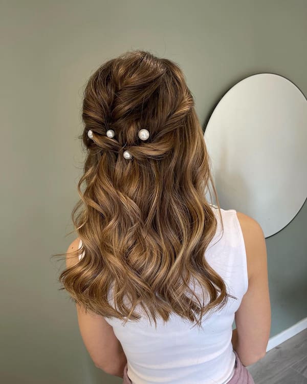 Half Updo for Brides