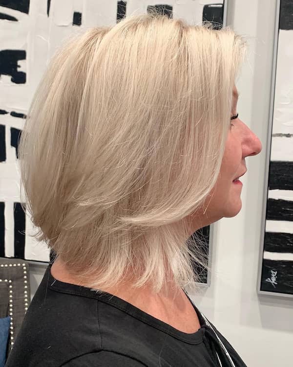 Layered Lob Cut for Women over 50