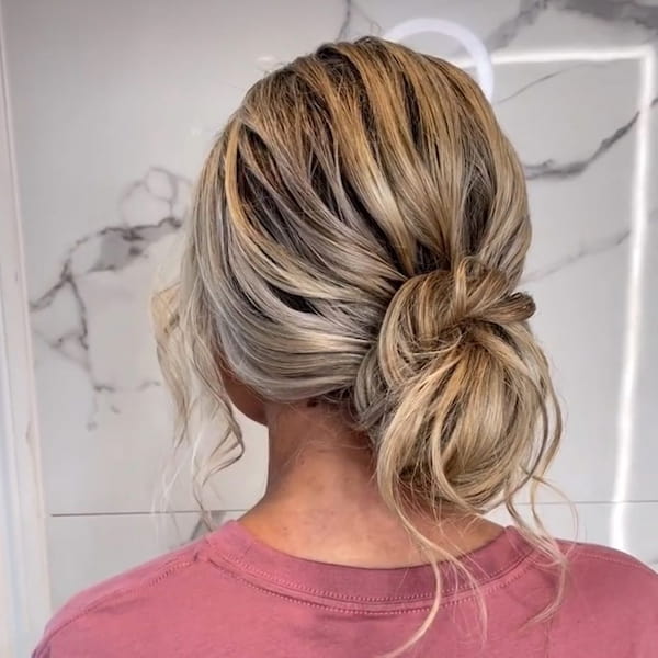 Messy Knotted Updo for Long Hair