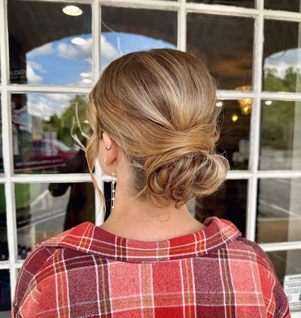 Messy Low Bun Updo