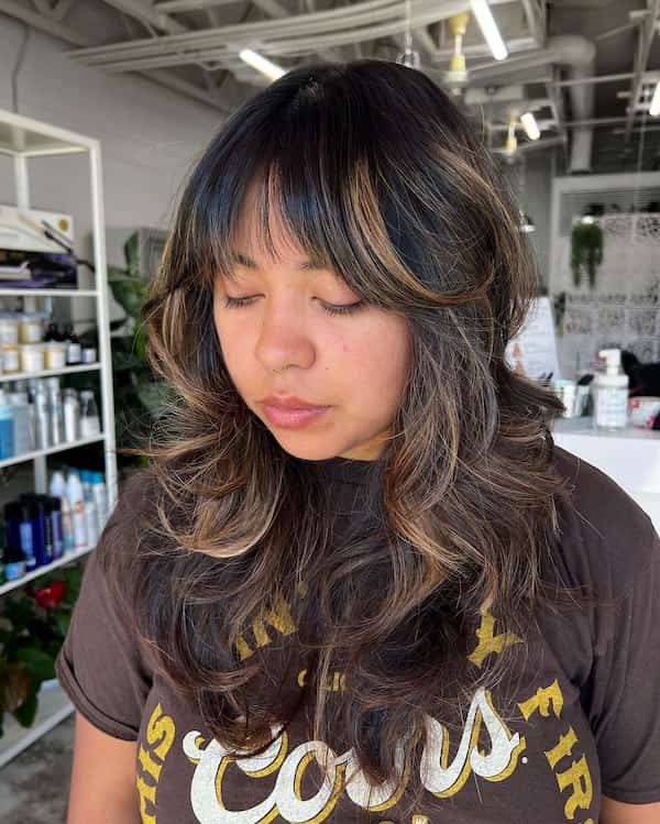 Mixed-tone Butterfly Shag Cut