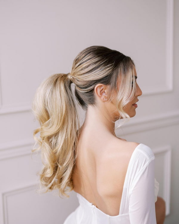 Ponytail Updo with Frontal Curls