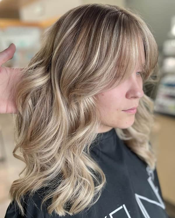 Reverse Balayage Blonde Shag