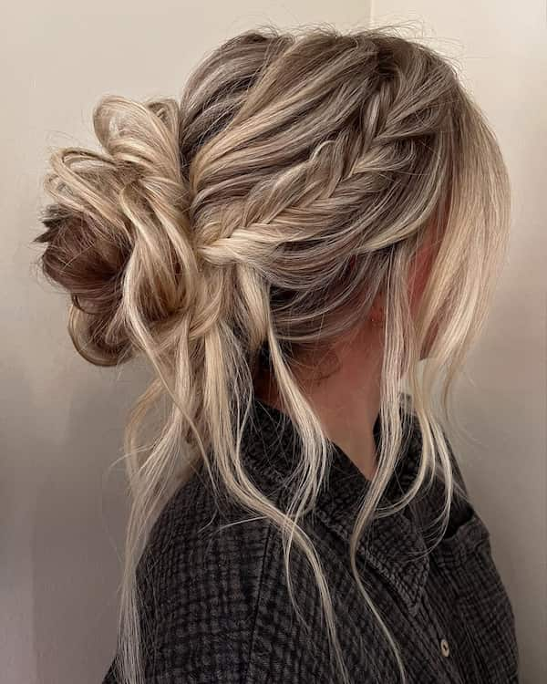 Sexy Braided Mid Bun