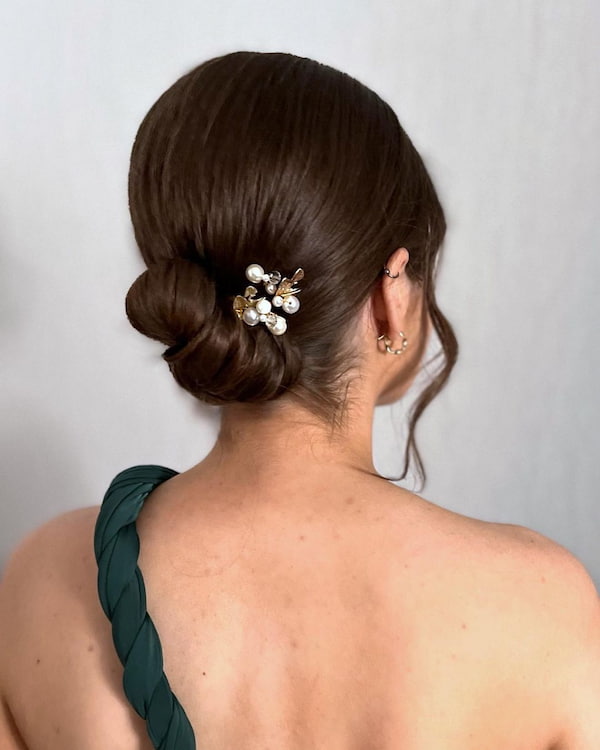 Sleek Low Bridesmaid Bun