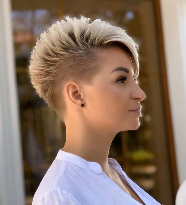 Spikey Pixie Cut with Shaved Sides