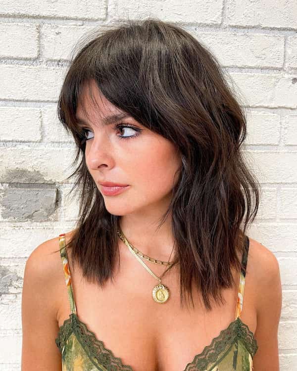 Textured Haircut with Bangs