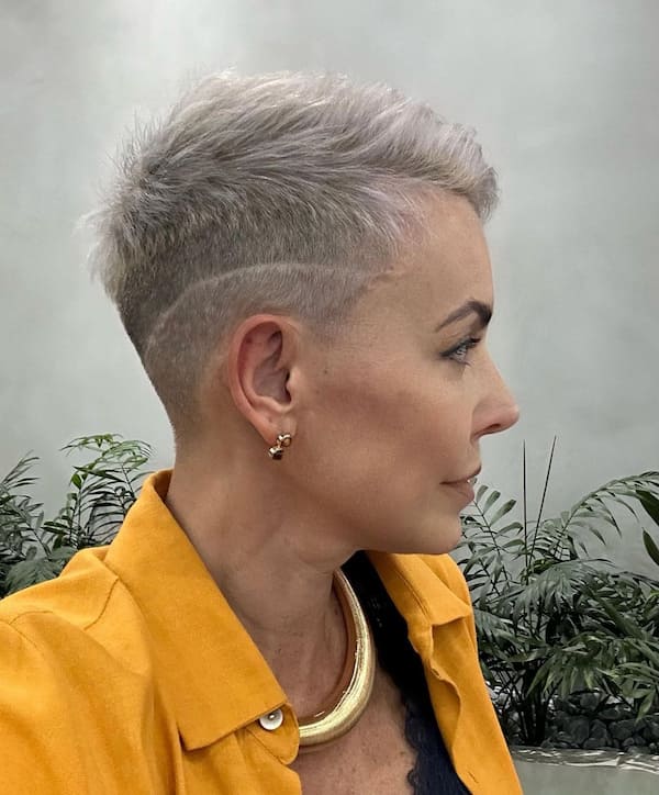 Very Short Swept Pixie Cut