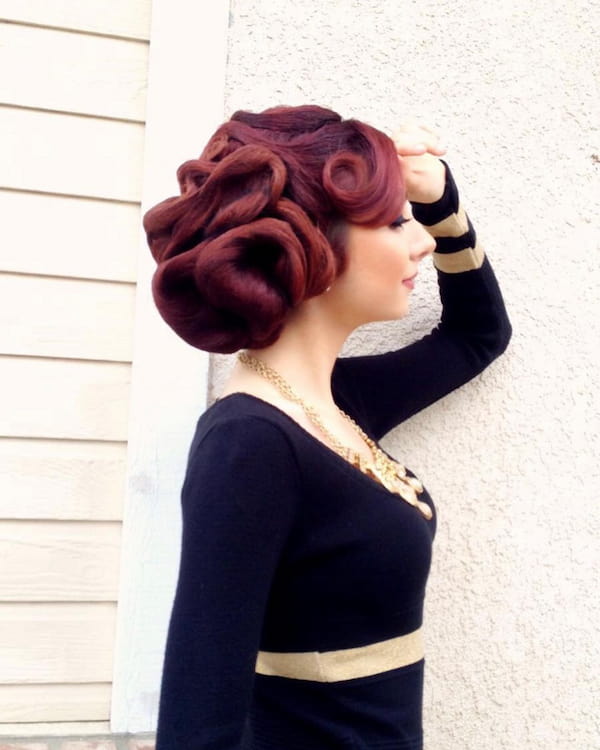 Vintage Crafted Updo for Red Hair