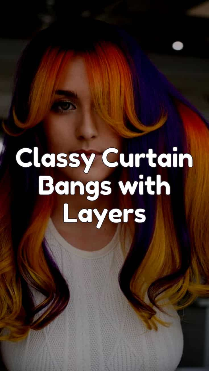 classy curtain bangs with layers pin