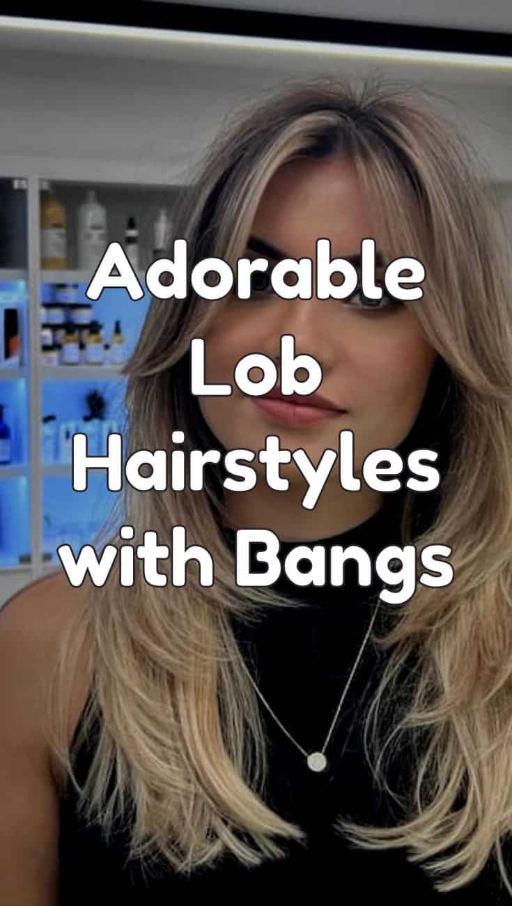 lob haircuts with bangs