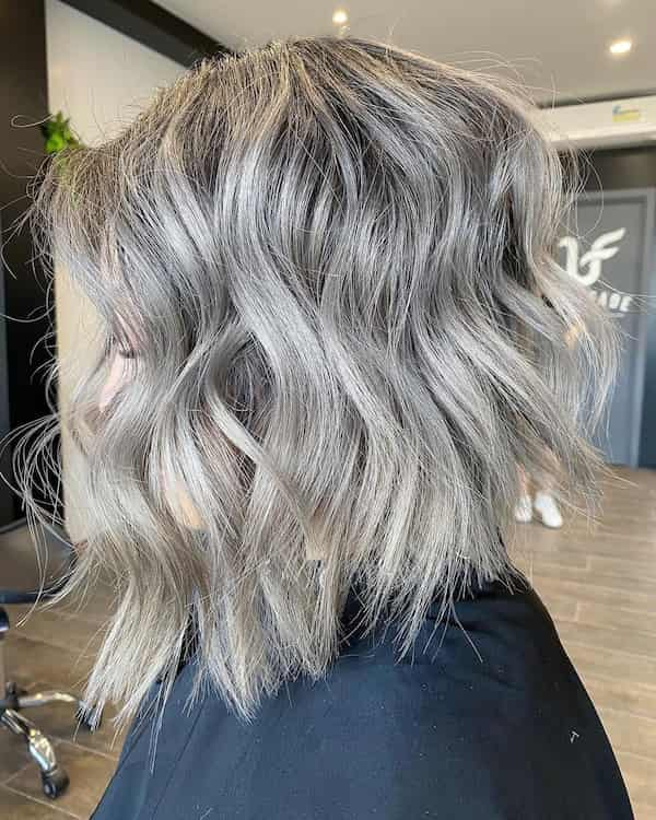 Ash Gray Textured Bob