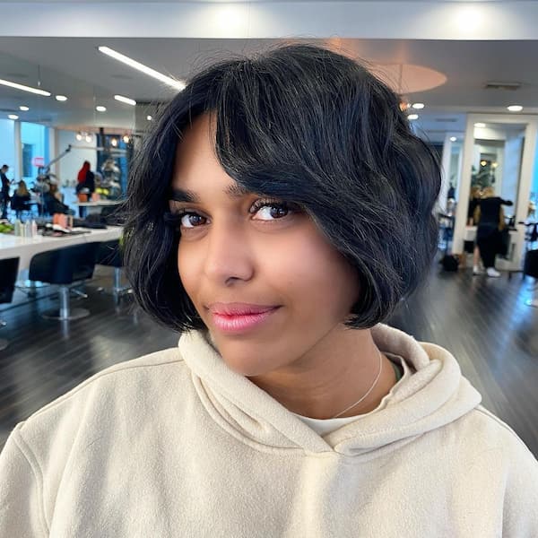 Chic Bob with Curtain Bangs