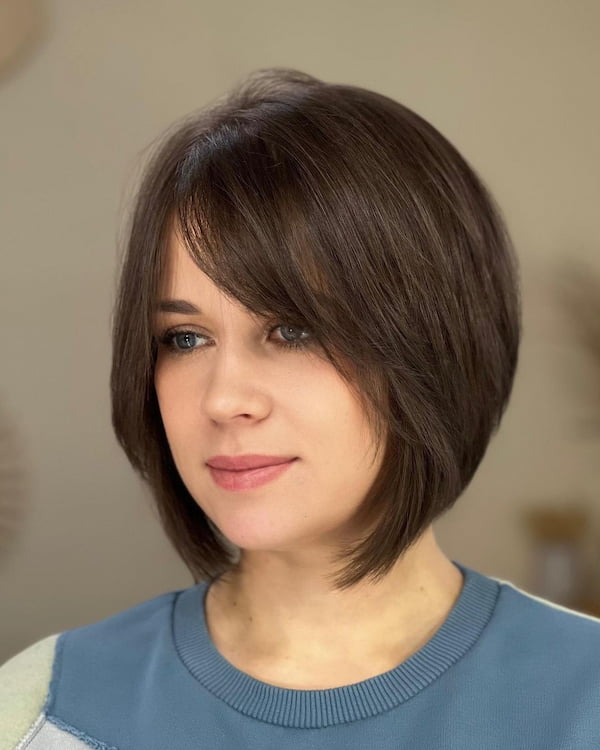 Chic Layered Bob with Bangs