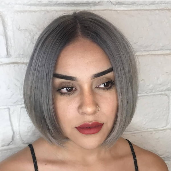 Cute Summer Gray Bob Haircut