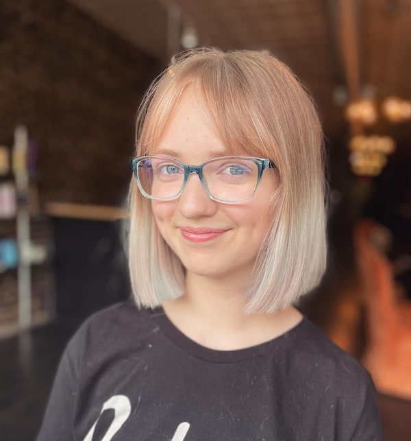 Double-Toned Bob with Curtain Bangs