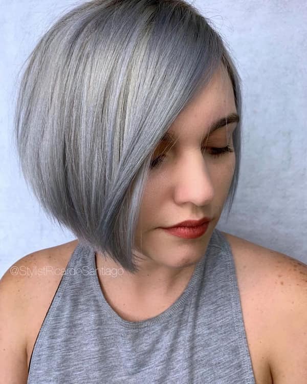 Flawless Chic Gray Bob Haircut