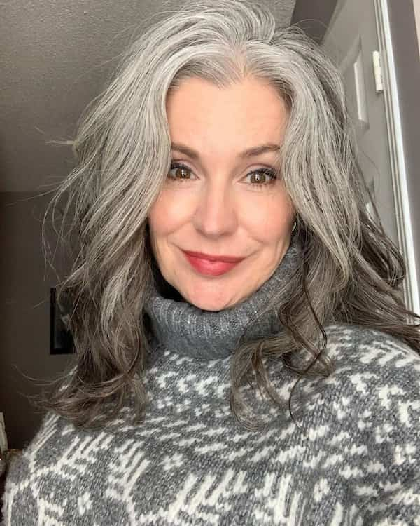 Tejido gris completo para cabello fino