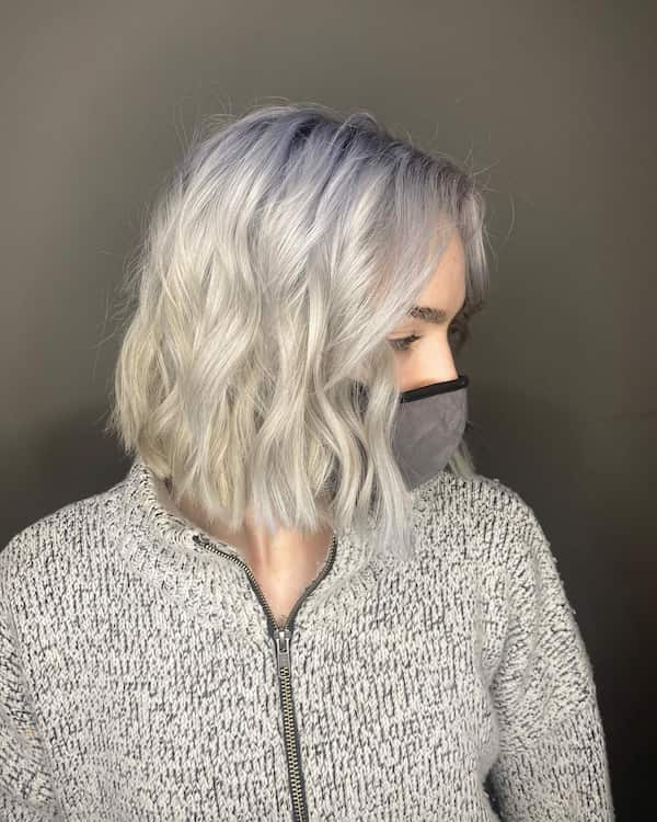 Gray Bob with Blue Silver Base