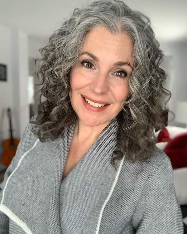 Gray Curly Hair for Thin Hair