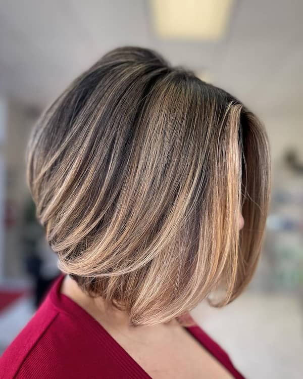 Modern Angled Layered Bob Cut