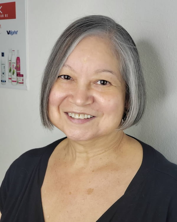 Short Gray Hair for Women with Round Face