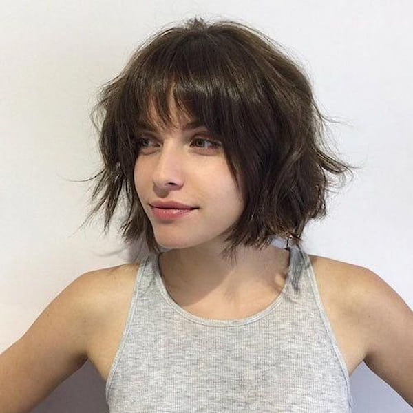 Short Layered Bob with Bangs