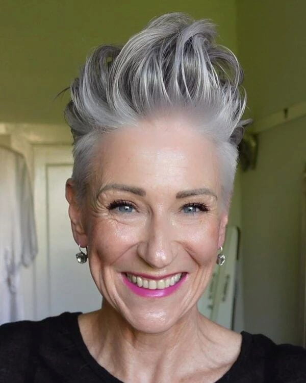 Short Mohawk Gray Hair