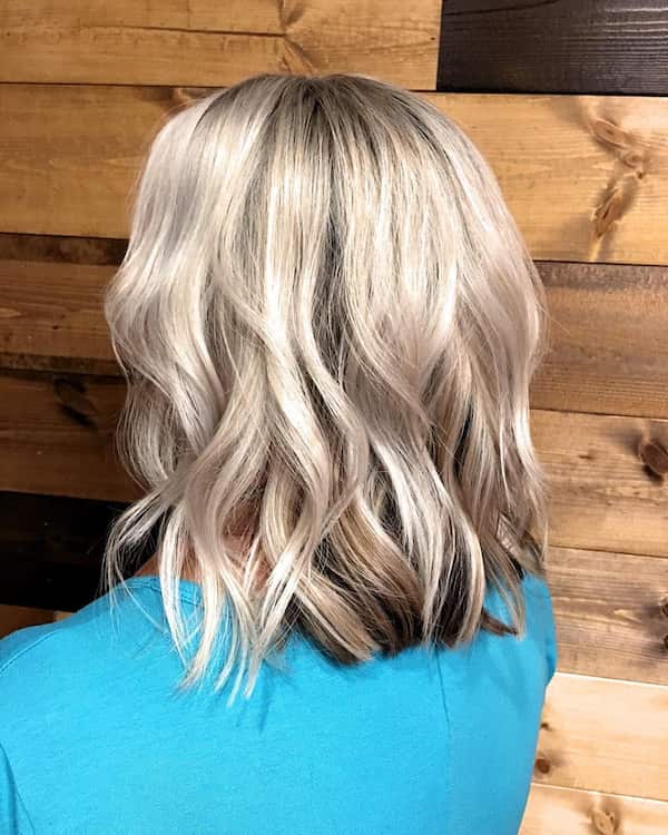 Shoulder-Length Gray with Bold Waves Underneath