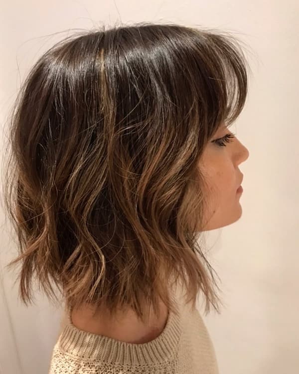 Soft Layered Bob with Highlights