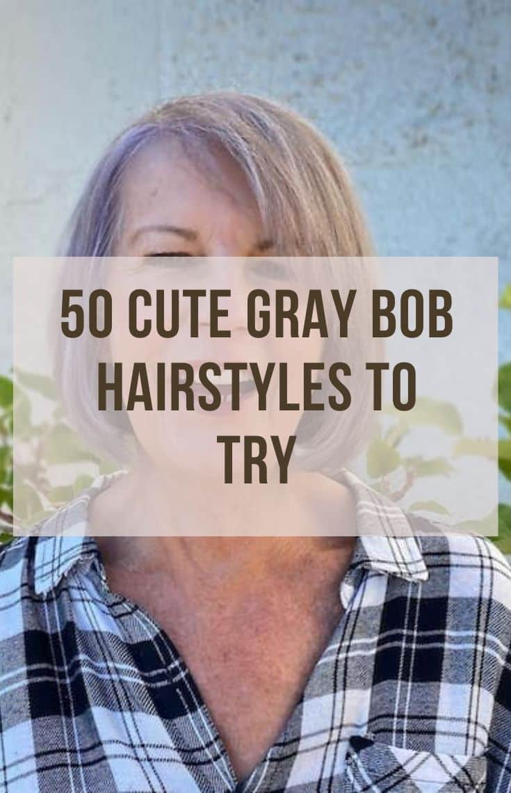 cute gray bob hairstyles