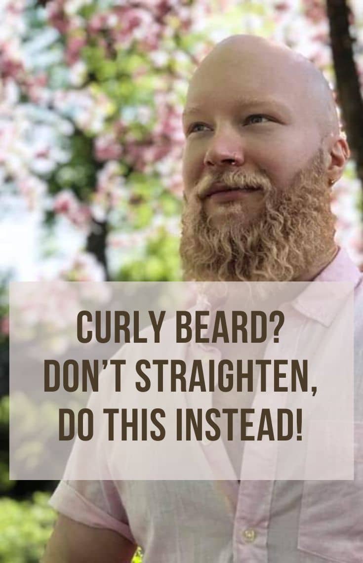 straighten curly beards