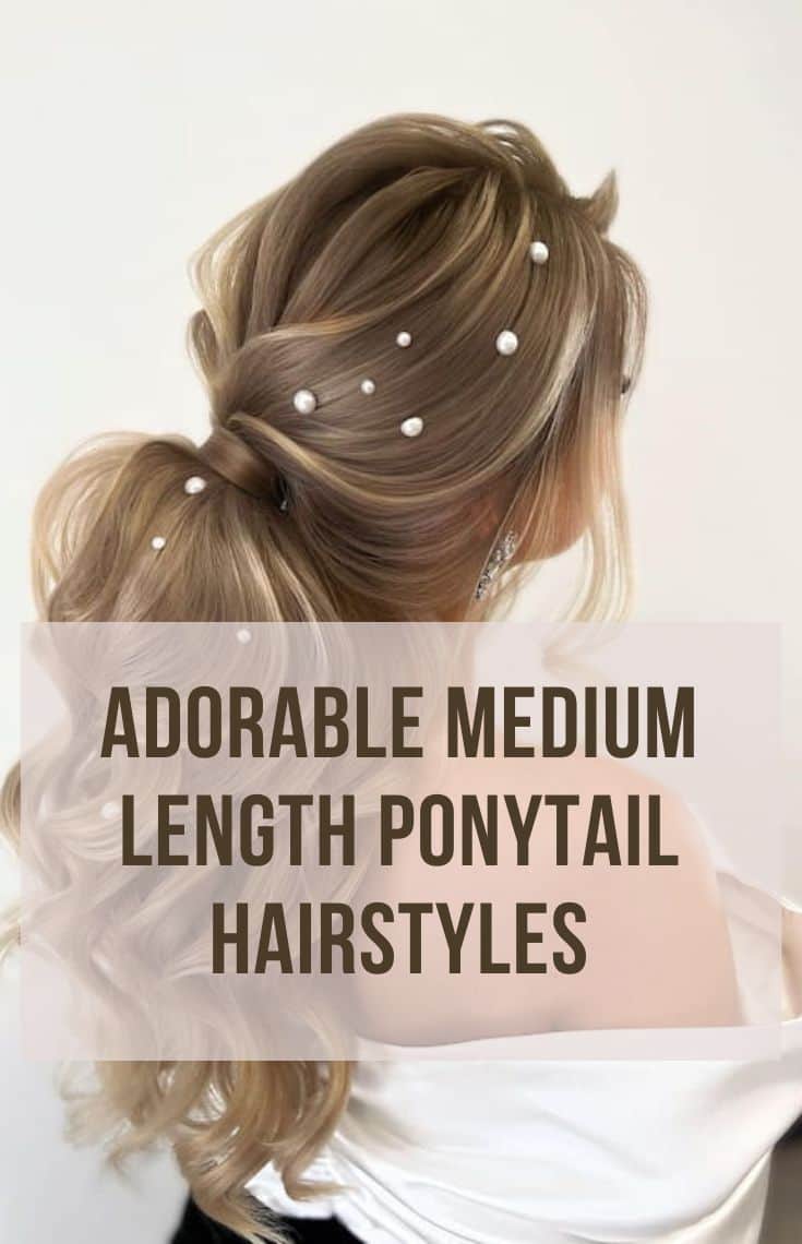 50 adorable medium length ponytail hairstyles