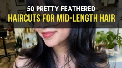 50 pretty feathered haircuts for medium length hair