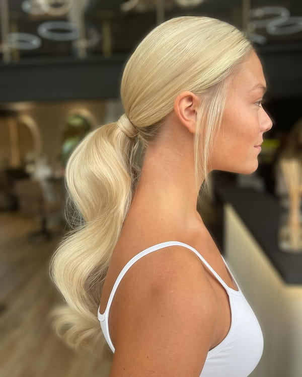 Blonde Laid Back Glam Ponytail