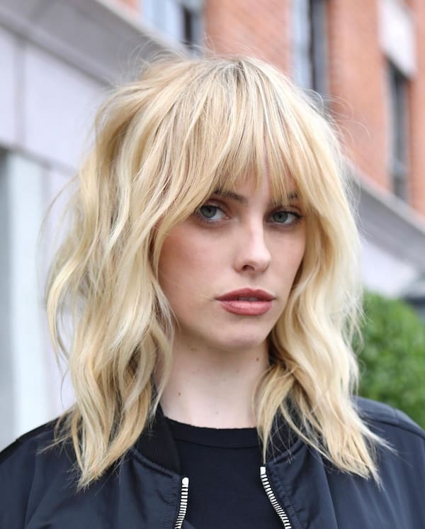 Blonde Soft Shag with Bangs