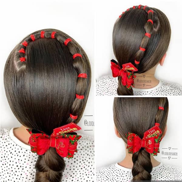 Candy Cane Ponytail