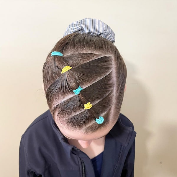 Diagonal Sections Braids with Colored Rubber Bands