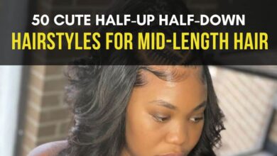 Half Up Half Down Hairstyles for Medium Length Hair