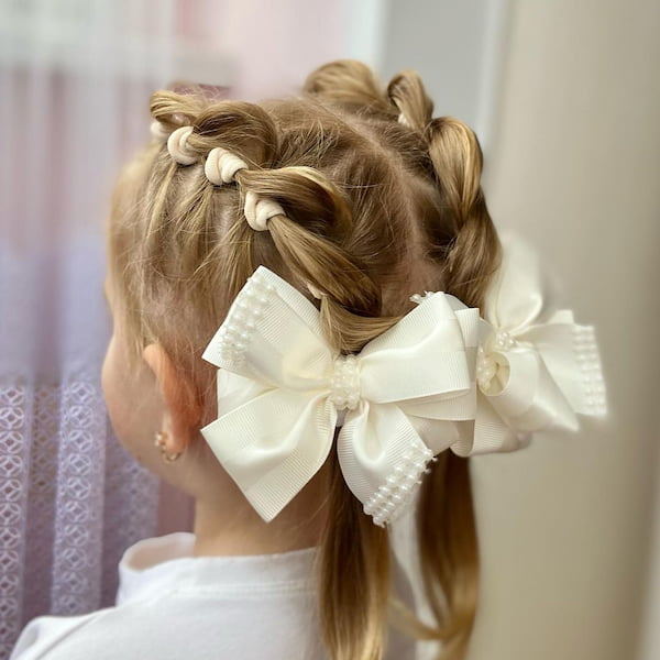 Loose Bubble Braids with Double Bows