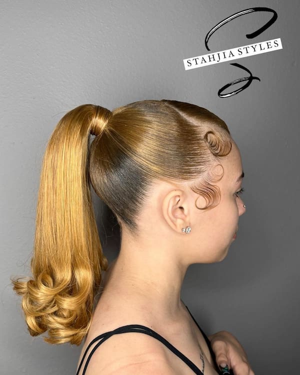 Mixed Tone Barbie Ponytail Hairstyle