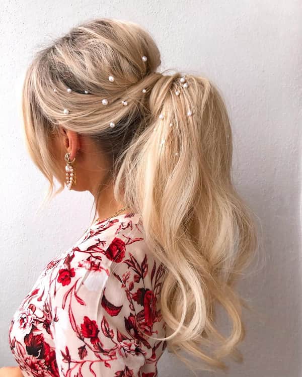 Ponytail with Pearls