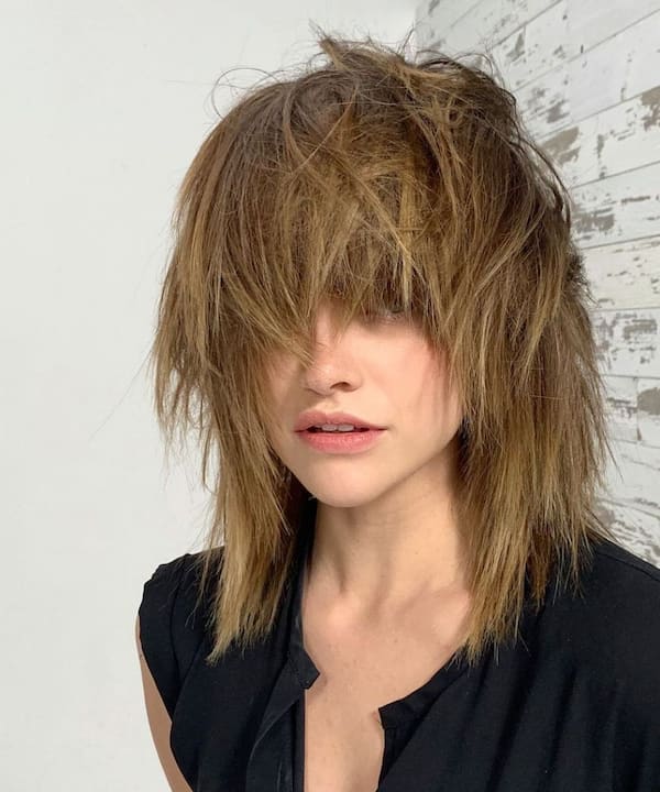 Rocker Fringed Out Shag Haircut