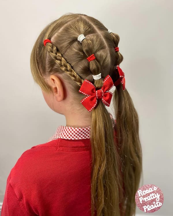 Simple Bubble Braids and Plait Pigtails