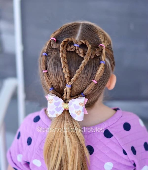 Simple Love and Double Elastic Braids with Bow