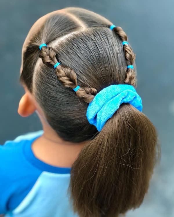 Topsy Tail Braids and Ponytail