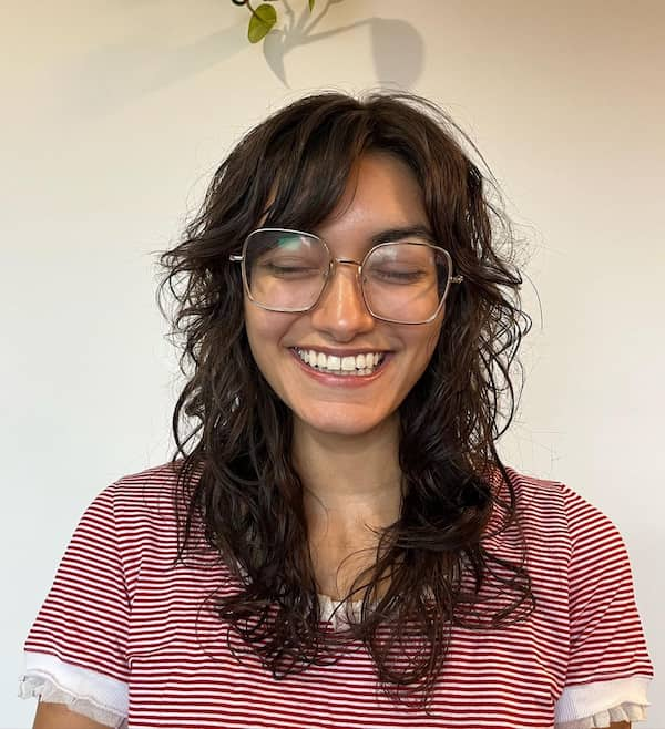 Wavy Mid-Length Shag Haircut