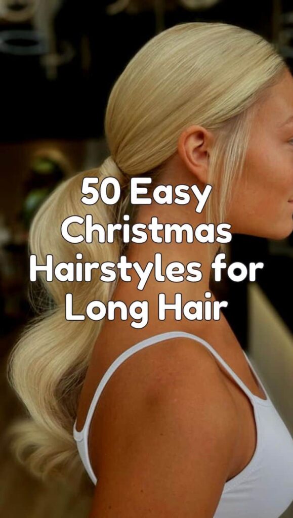 40 Easy Christmas Hairstyles for Long Hair