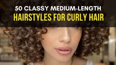 medium length hairstyles for curly hair